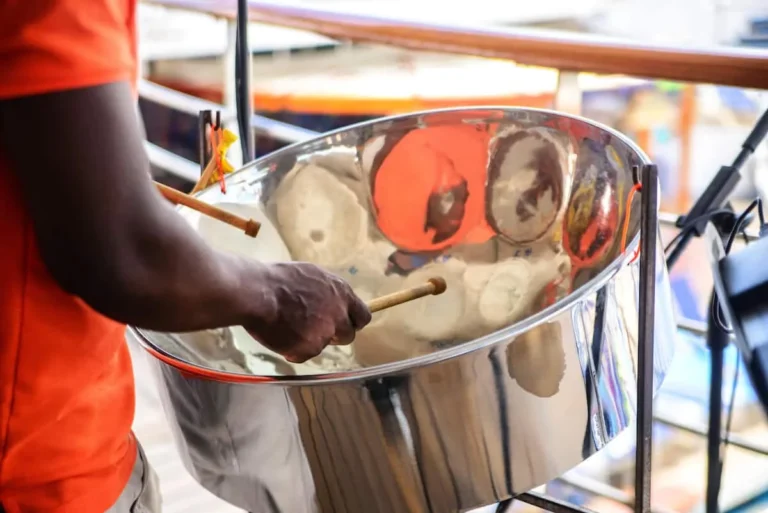 Man playing steel pan