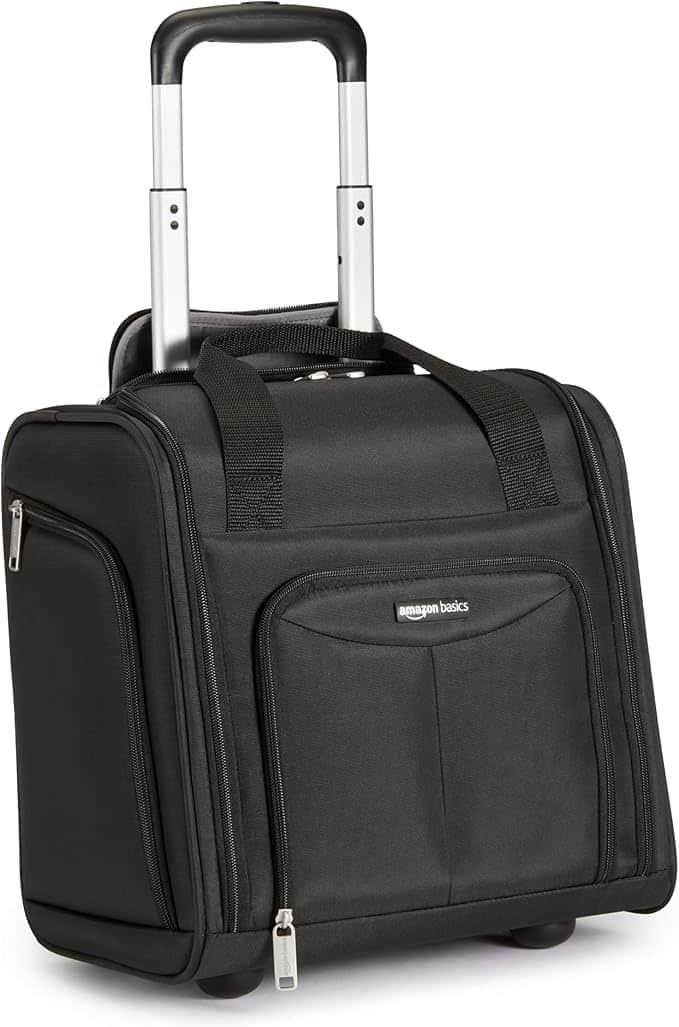 Amazon Basics Underseat Carry-On Rolling Travel Luggage Bag